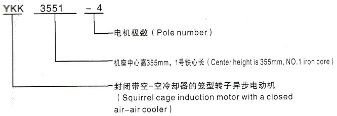 YKK系列(H355-1000)高压弋江三相异步电机西安泰富西玛电机型号说明